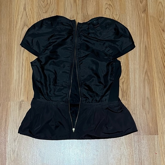 MARC BY MARC JACOBS Woman’s Black polka dot peplum top blouse - Picture 12 of 16